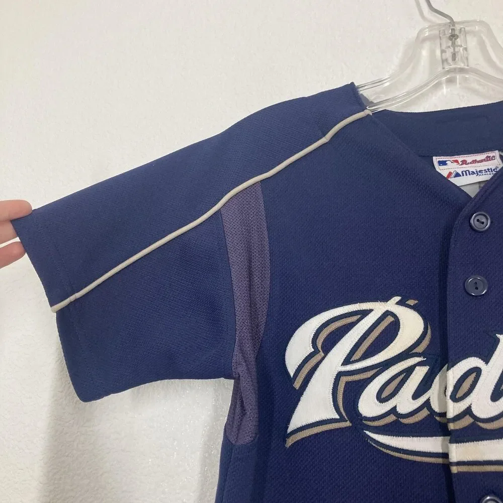 San Diego Padres Jersey Youth 7 Blue MLB Baseball Majestic Authentic Boys - Picture 2 of 13